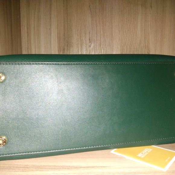 Michael Kors Hamilton Satchel and Continental Wallet Set Racing Green - Picture 7 of 8